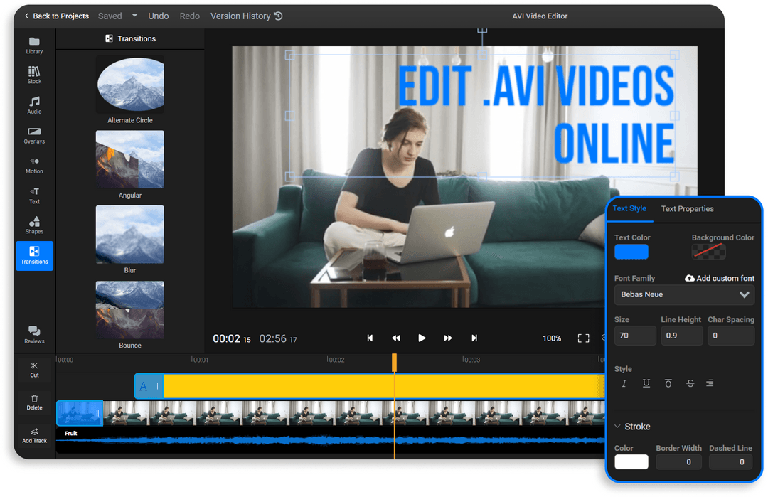 Edit AVI A quick and easy AVI video editor online Flixier
