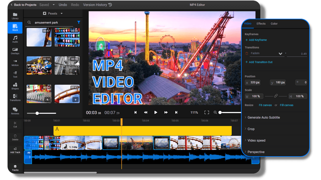 MP4 Editor Online Edit MP4 videos quickly and easily Flixier