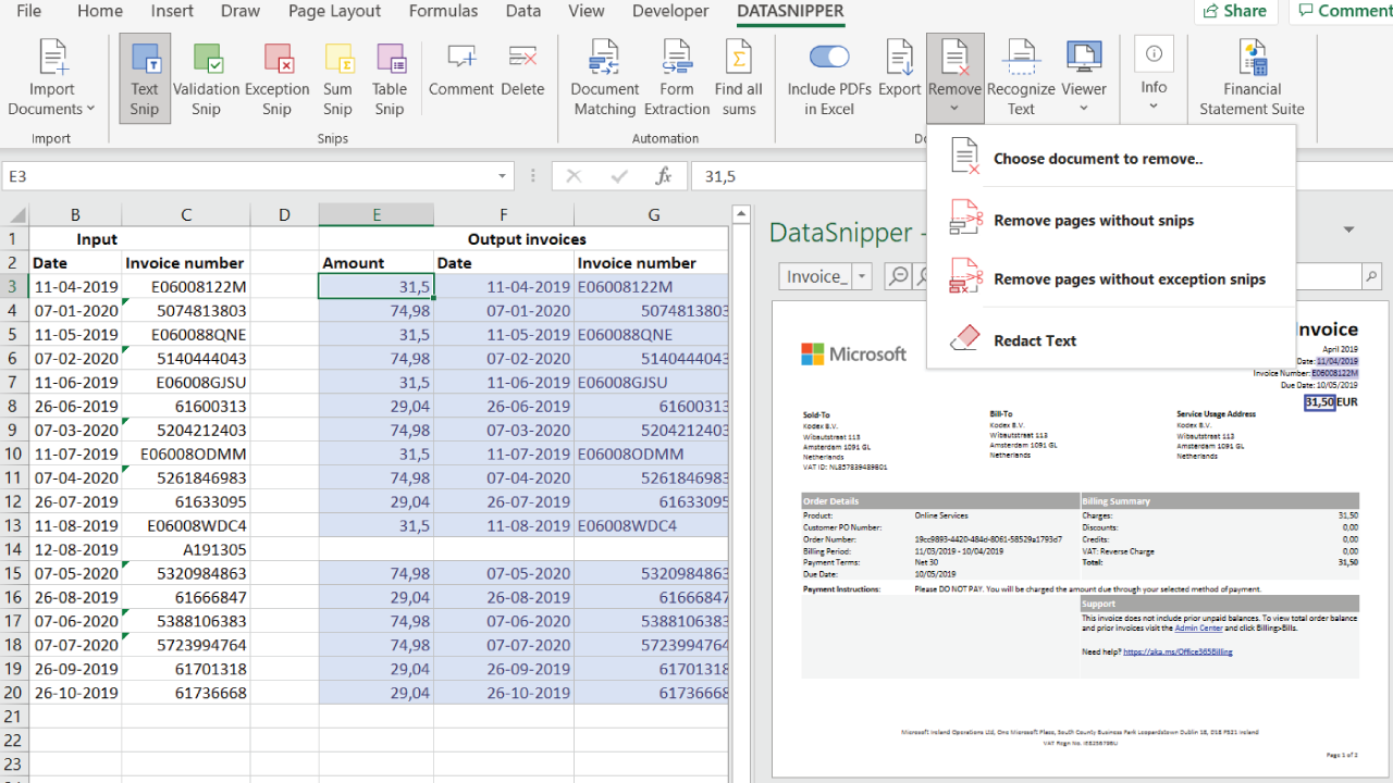 Platform features DataSnipper Audit Platform