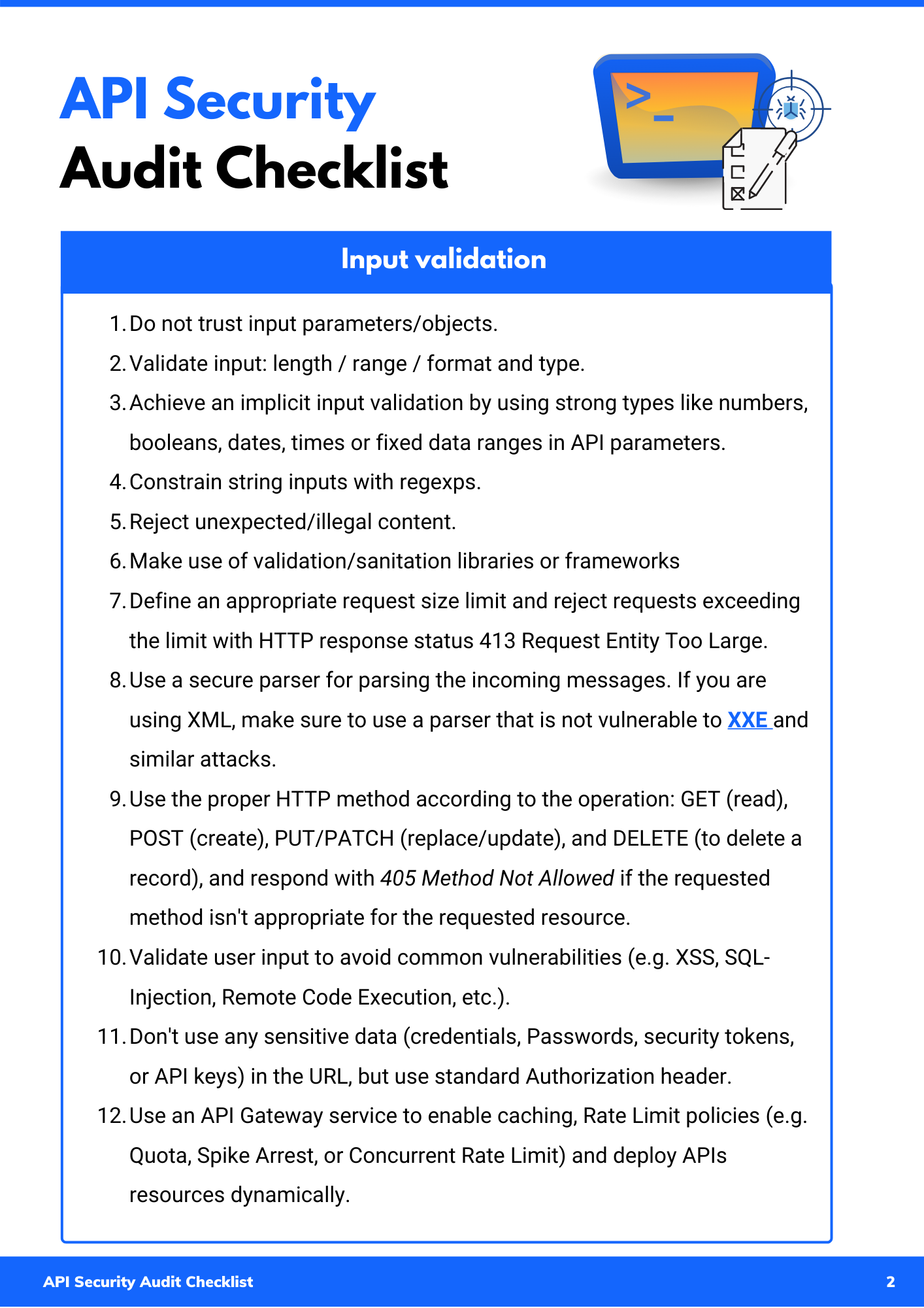 Checklist For API Security Audit Developers Agencies