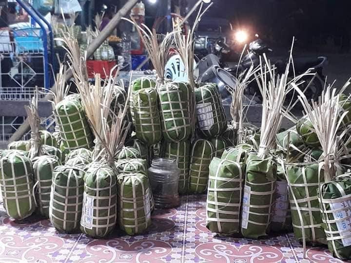 Nga-Kyi-Chin (pickled little big fish) - wrapped in Banana Leaves
