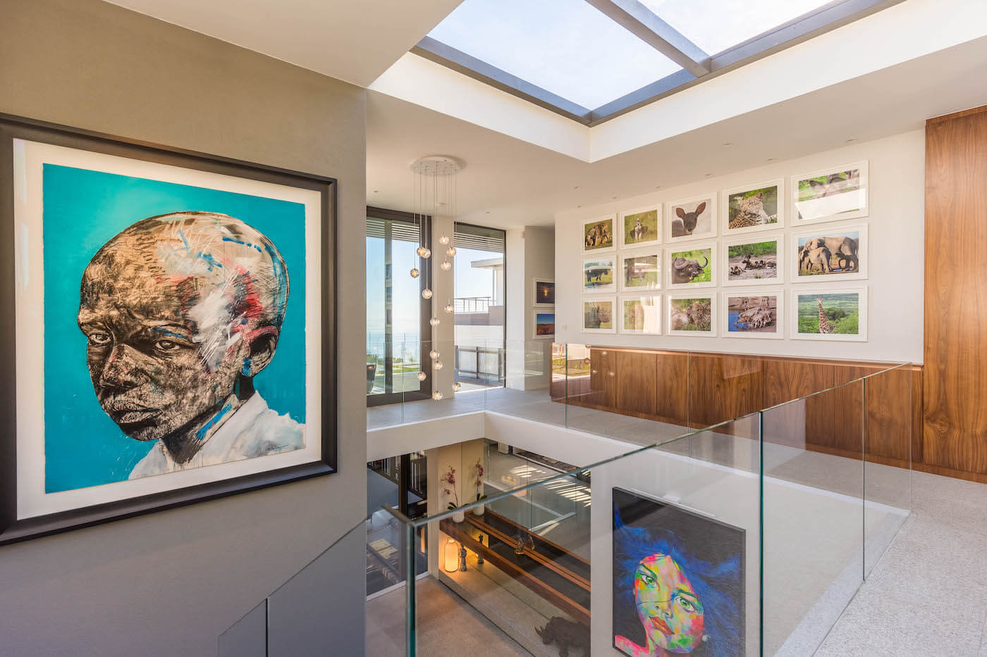 The architecture and art of this home are utterly synchronous
