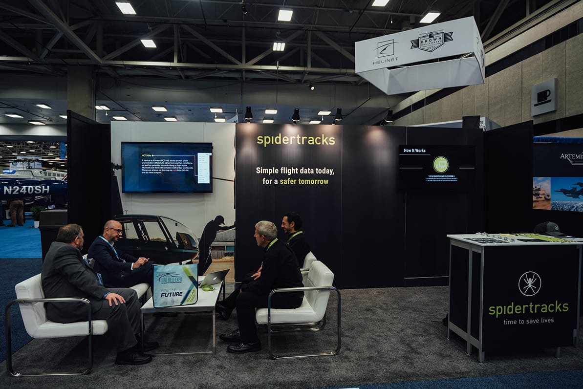 Spidertracks trade show booth