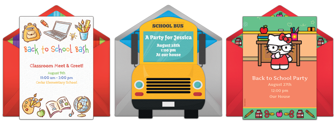 back to school invites