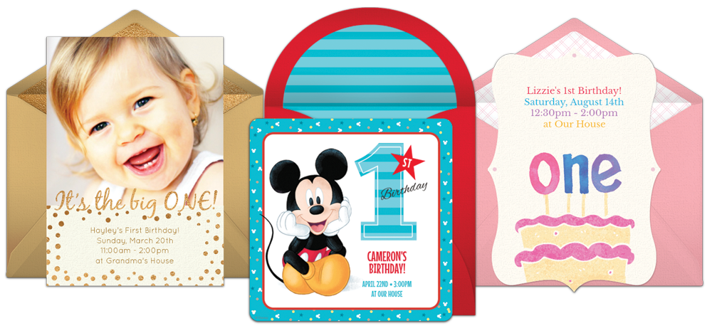 first birthday invitations
