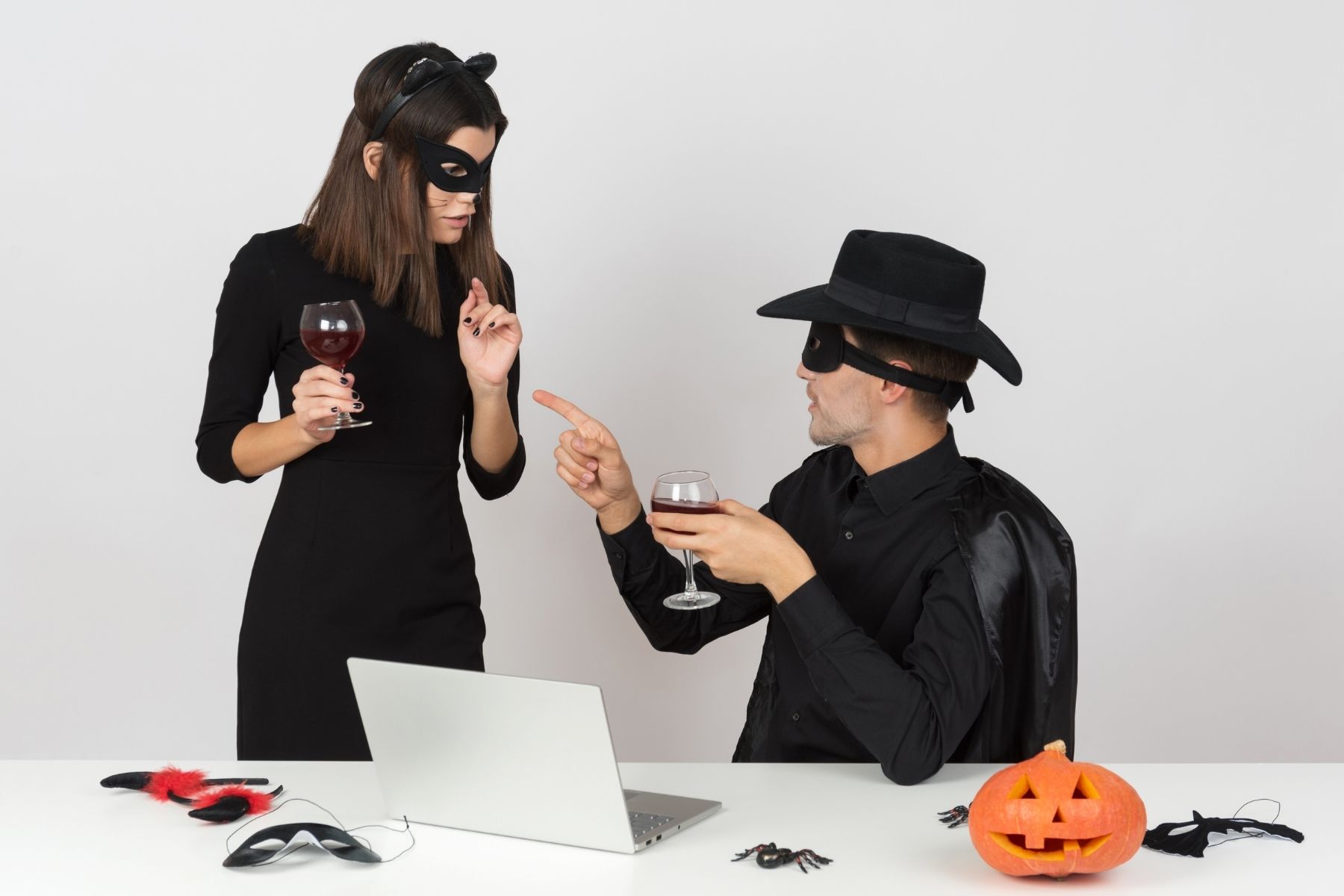 coworkers in costumes