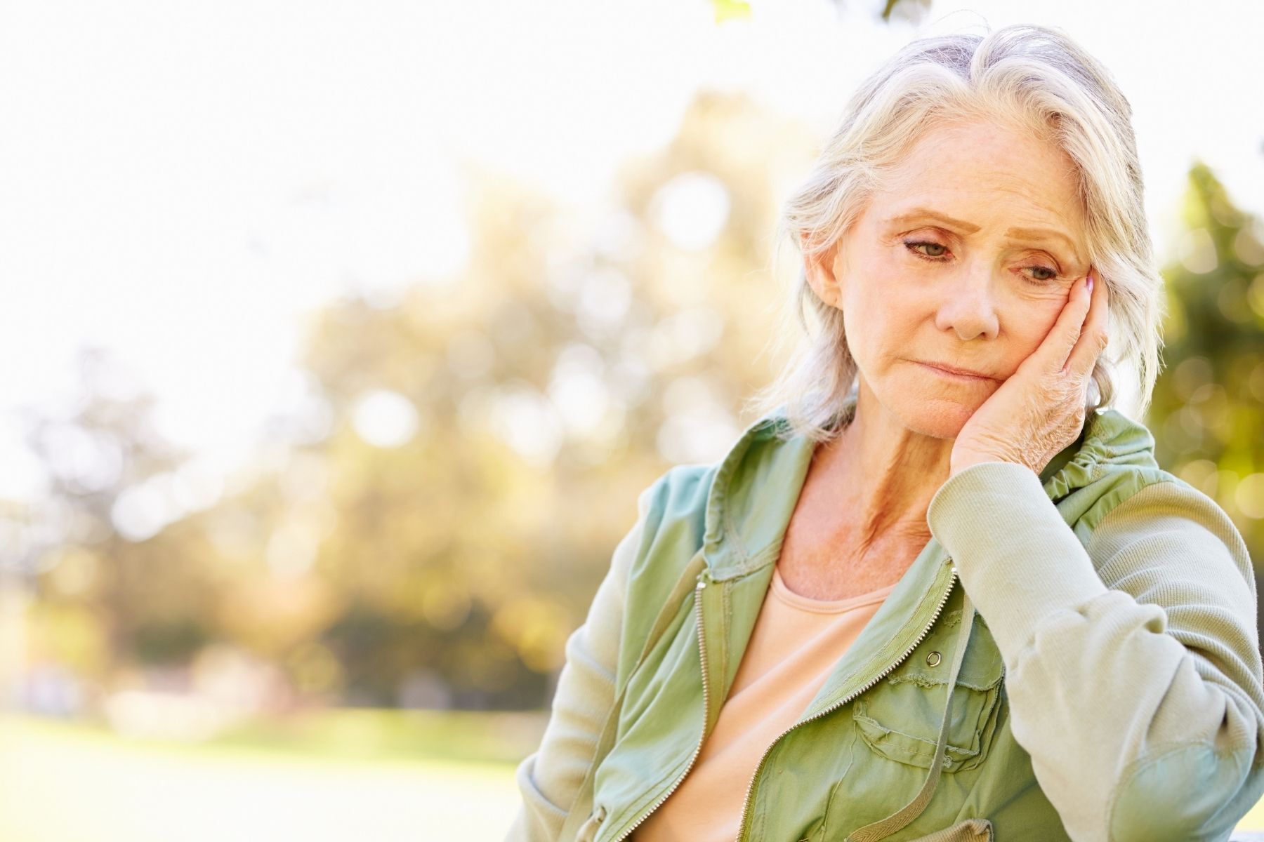 sad older woman