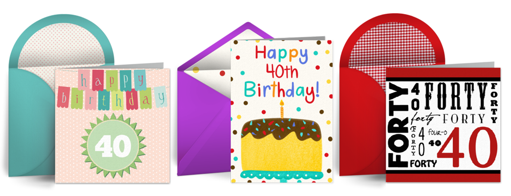 40th birthday cards
