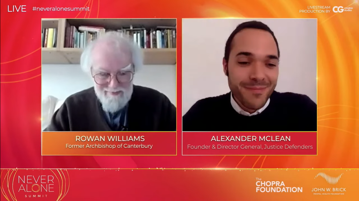 Former Archbishop of Canterbury Rowan Williams talks mental health with Alexander McLean