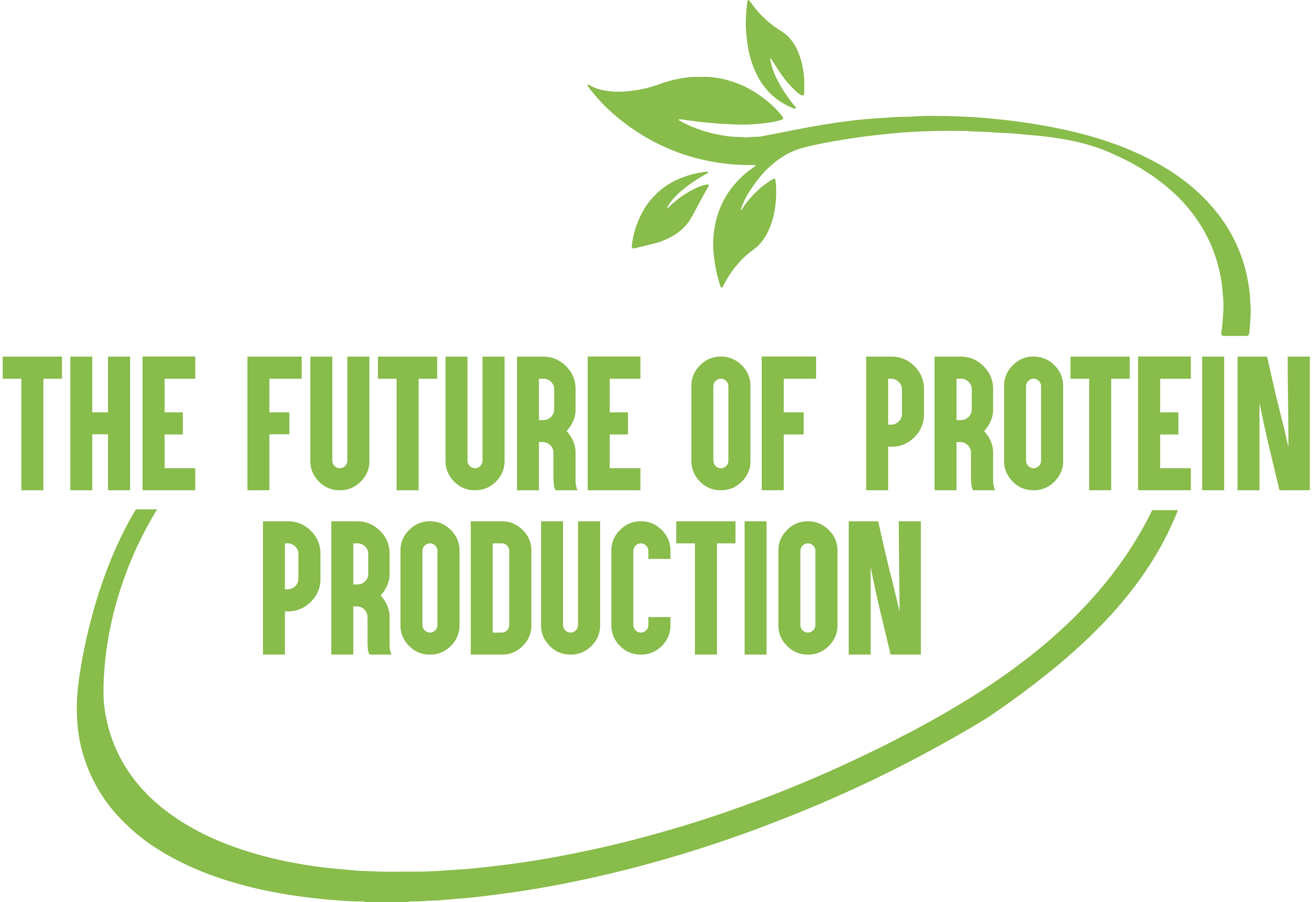 the future of protein production logo in green