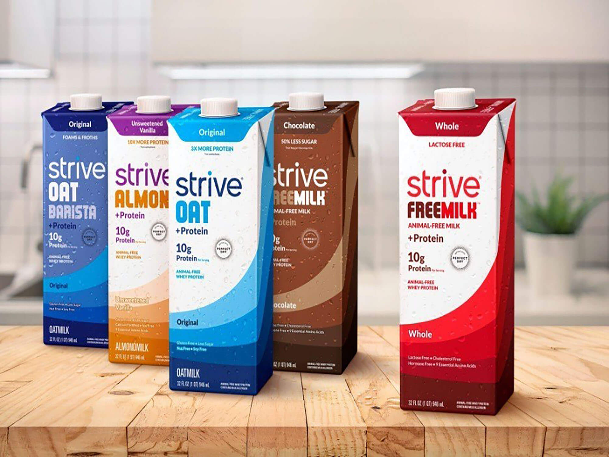 Sustainable milk alternatives enriched with Perfect Day animal-free whey protein