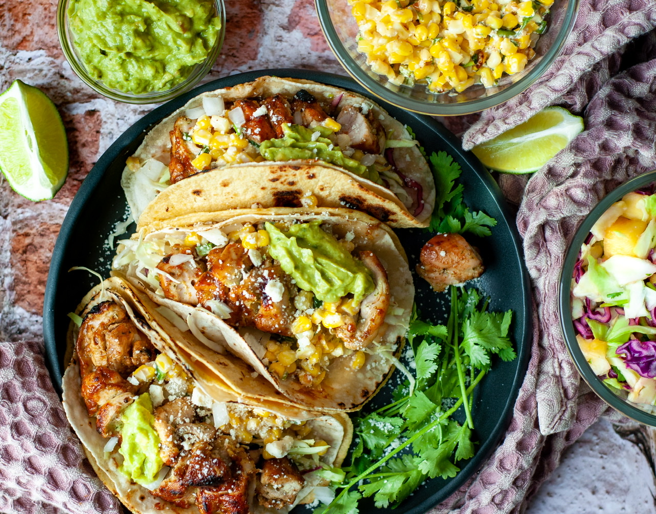 Puerto Rican Pinchos De Pollo Tacos