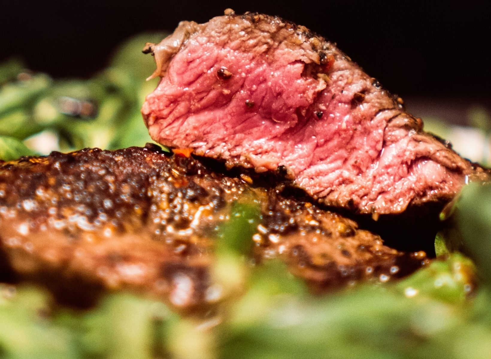 A close up of sliced beef, a complete source of protein