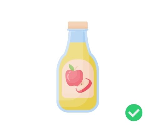 Illustration of a bottle of apple cider vinegar