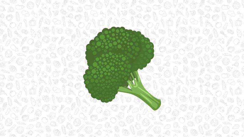 an illustration of a broccoli floret