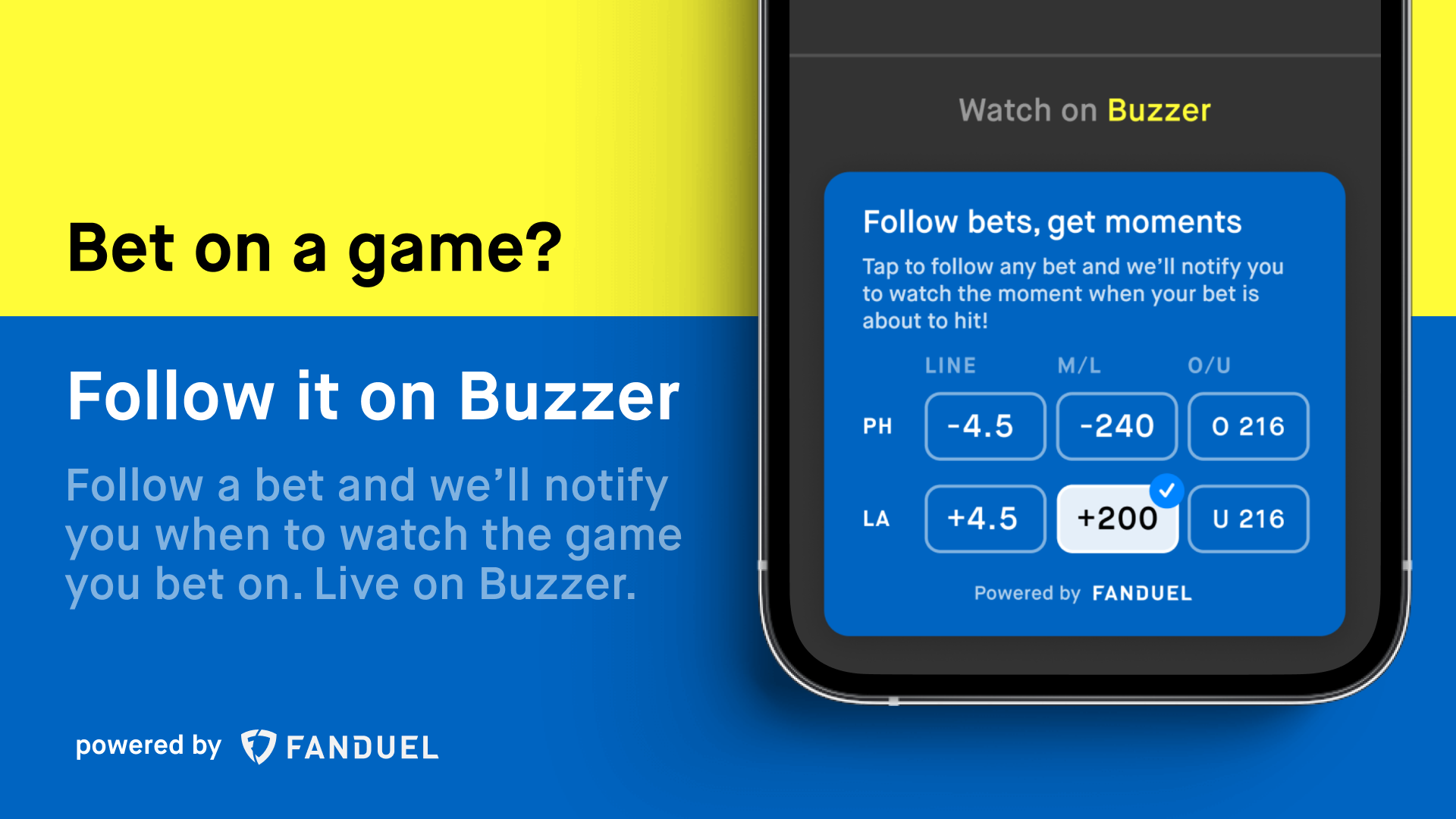 Follow Bets, Get Moments