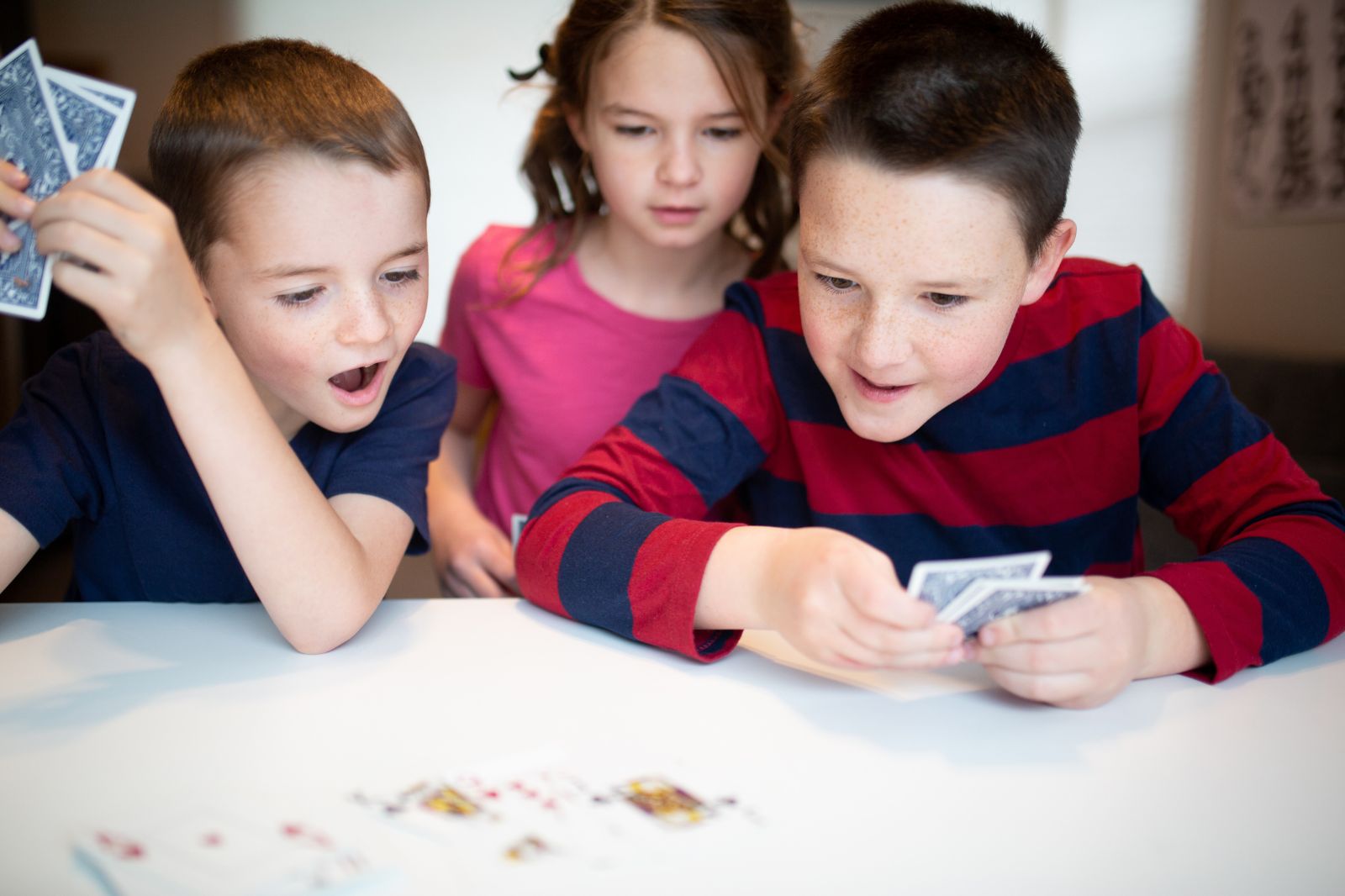 Math games for kids with a deck of cards