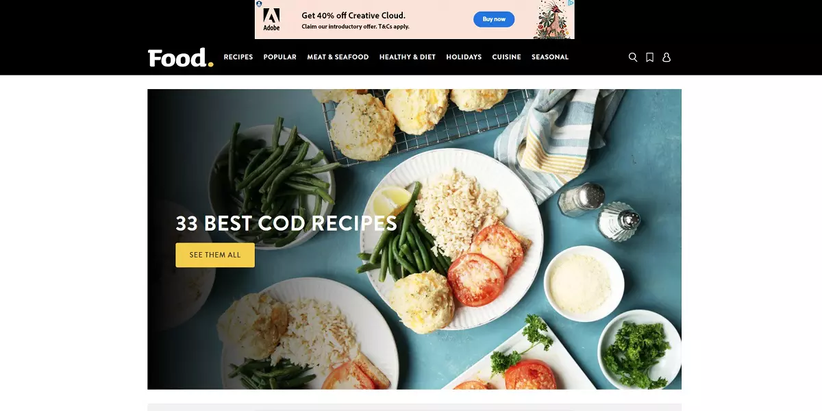 40+ Best Food sites Design Ideas (2023)