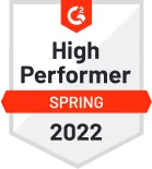 high performer in spring 2022 report by G2