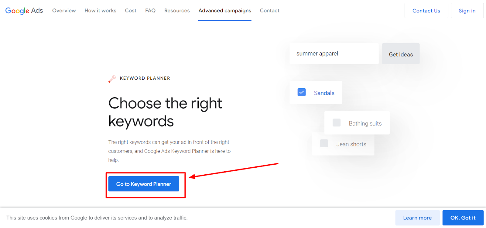 Google Keyword Planner