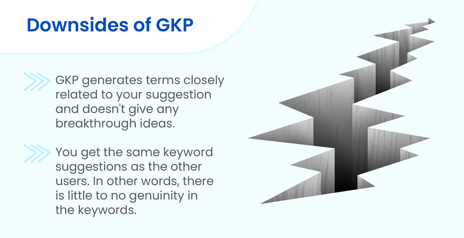 Disadvantages of Google Keyword Planner