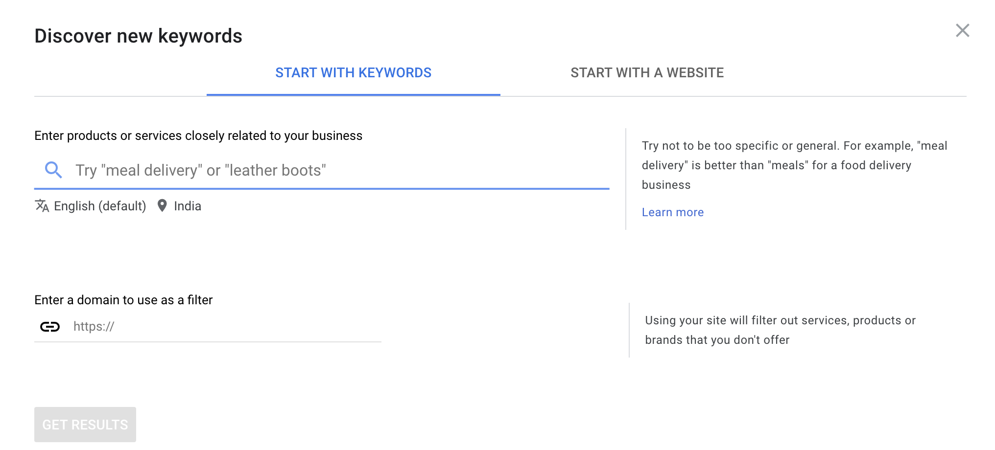Discover New Keywords