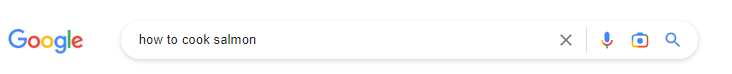 Screenshot of Google search box