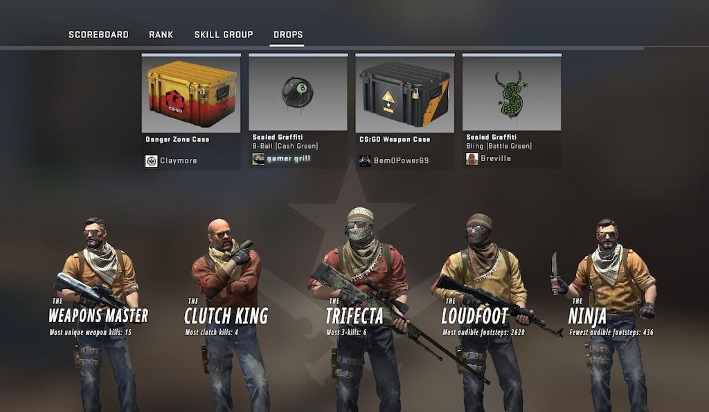 CSGO Item Drop After Game