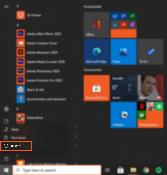 Restart P C Windows
