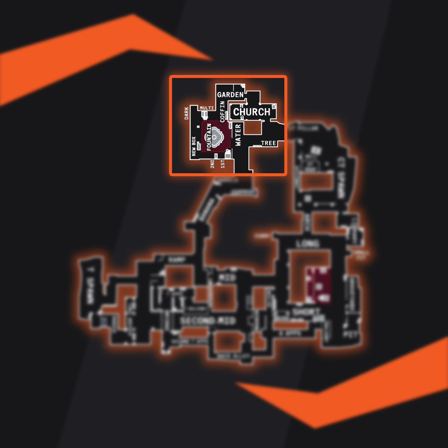Inferno CSGO Bombsite B Map