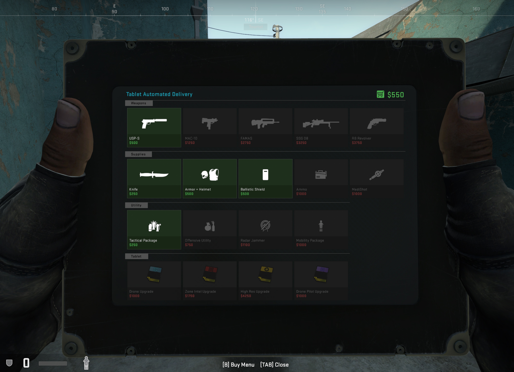 CS GO Danger Zone buy menu