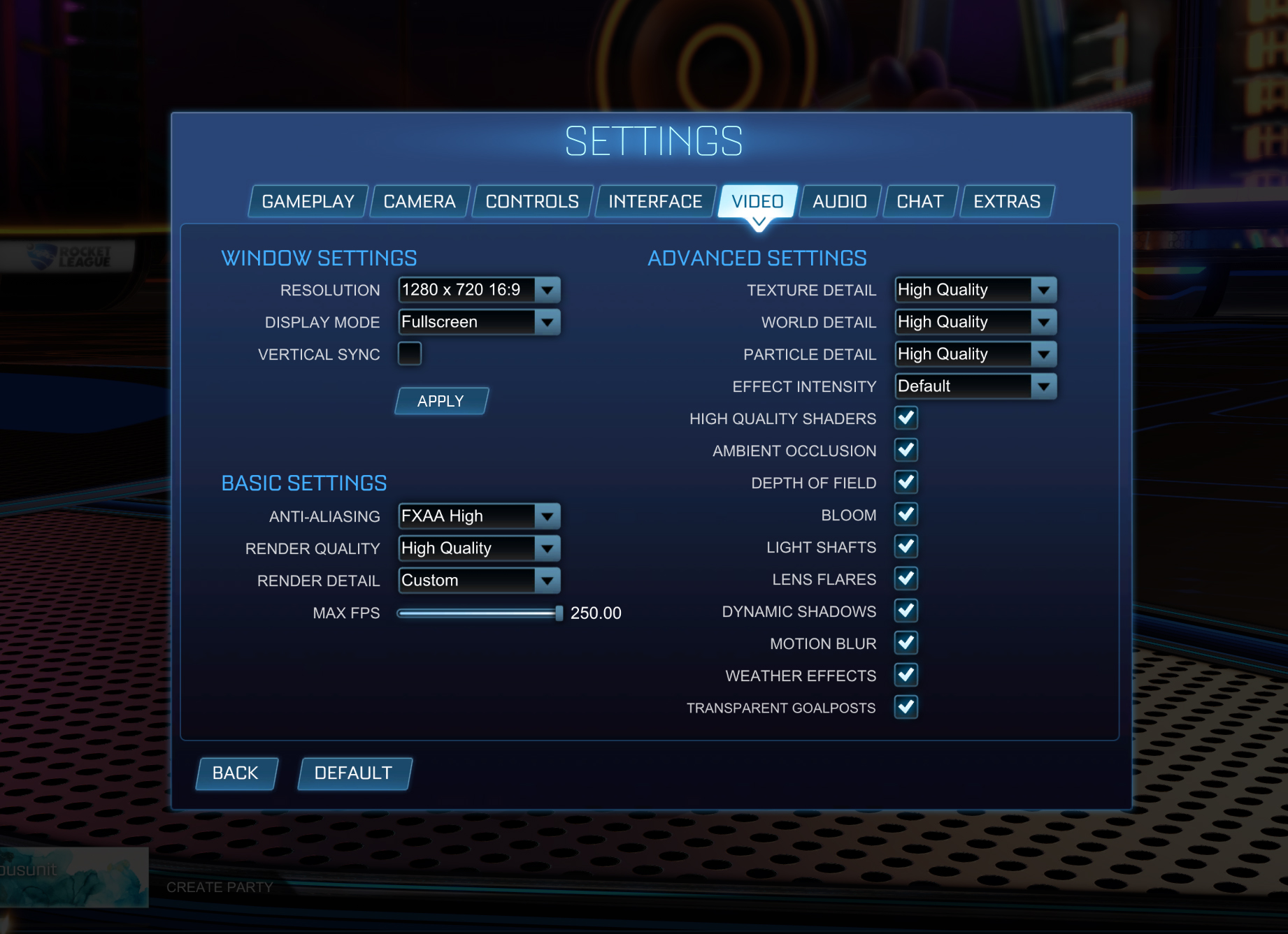 Lower Resolution Rocket League