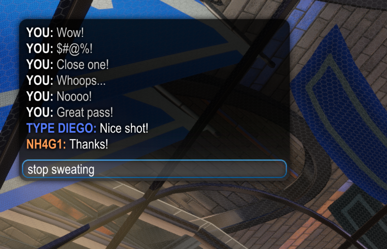 Sweating Rocket League
