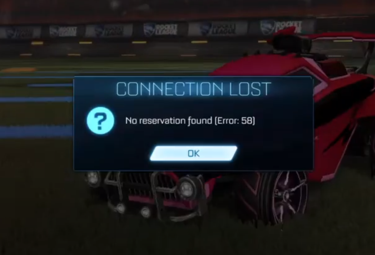 Error 58 Rocket League