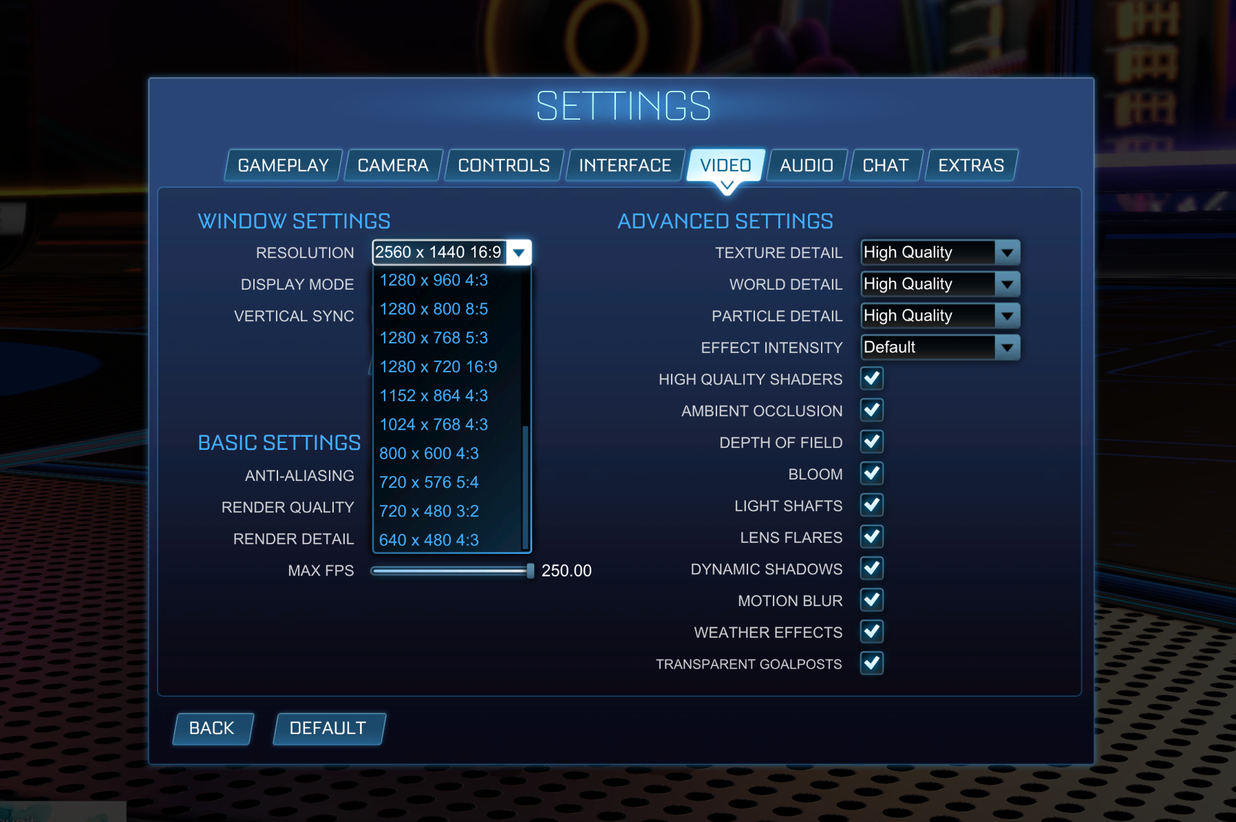 Lower Resolution Rocket League