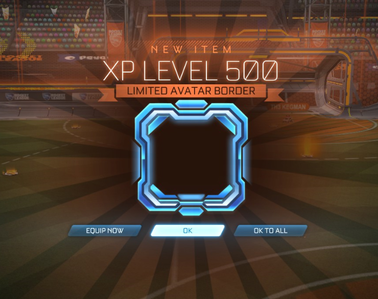Rocket League XP level 500