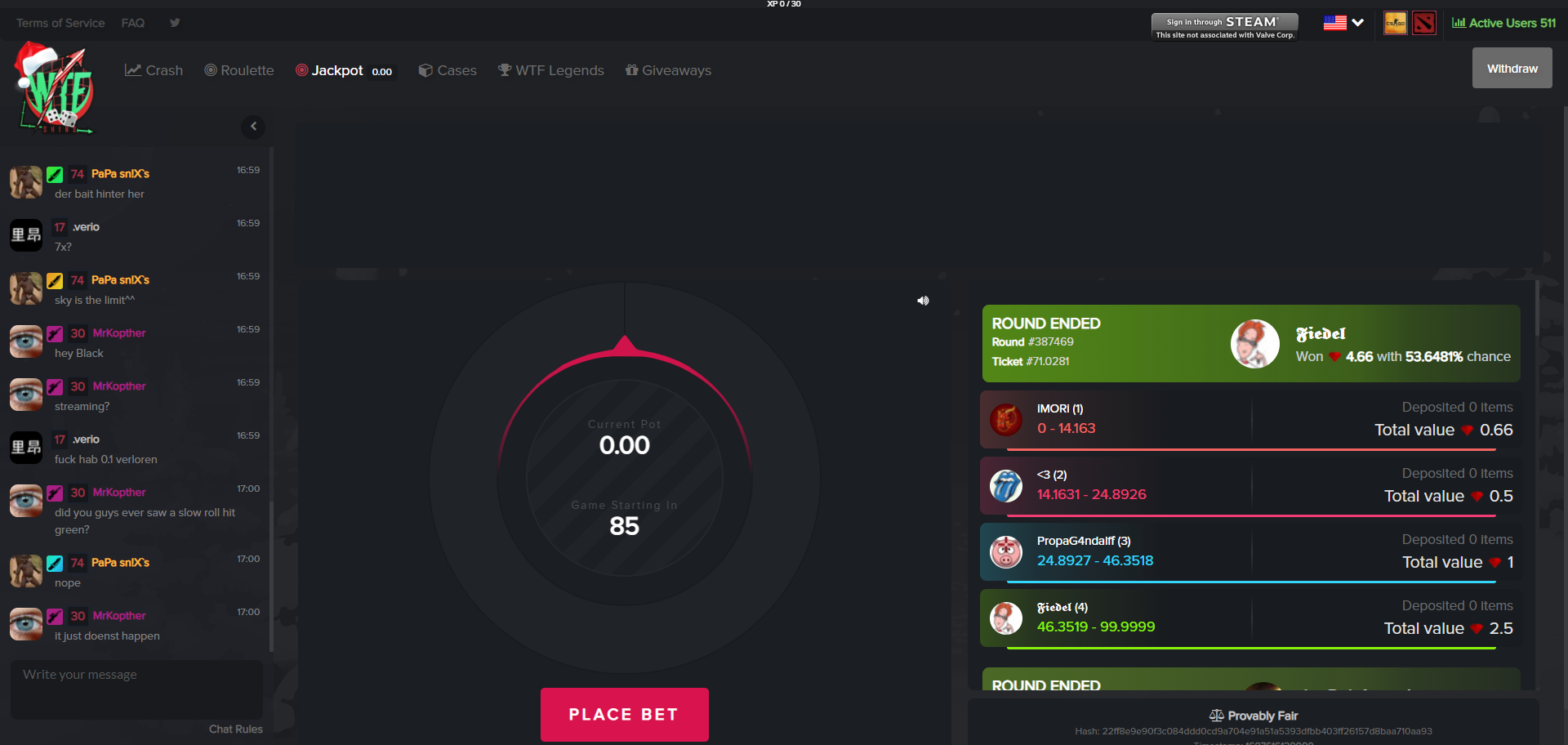 WTFSkins Review Screenshot