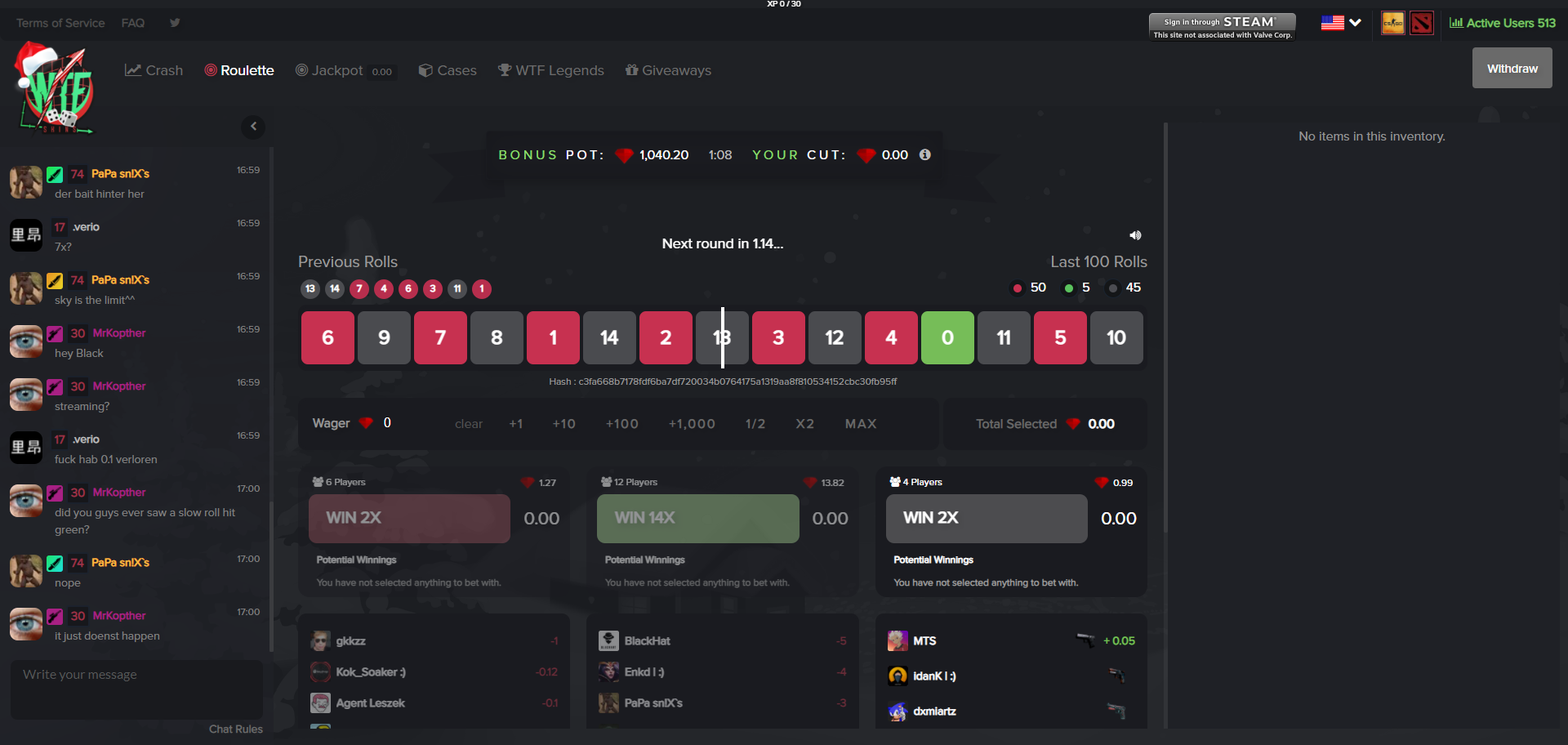 WTFSkins Review Screenshot