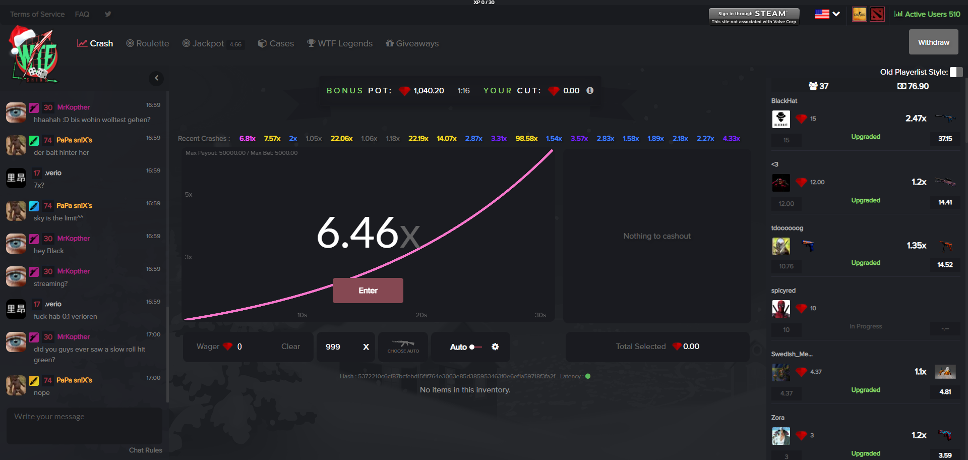 WTFSkins Review Screenshot