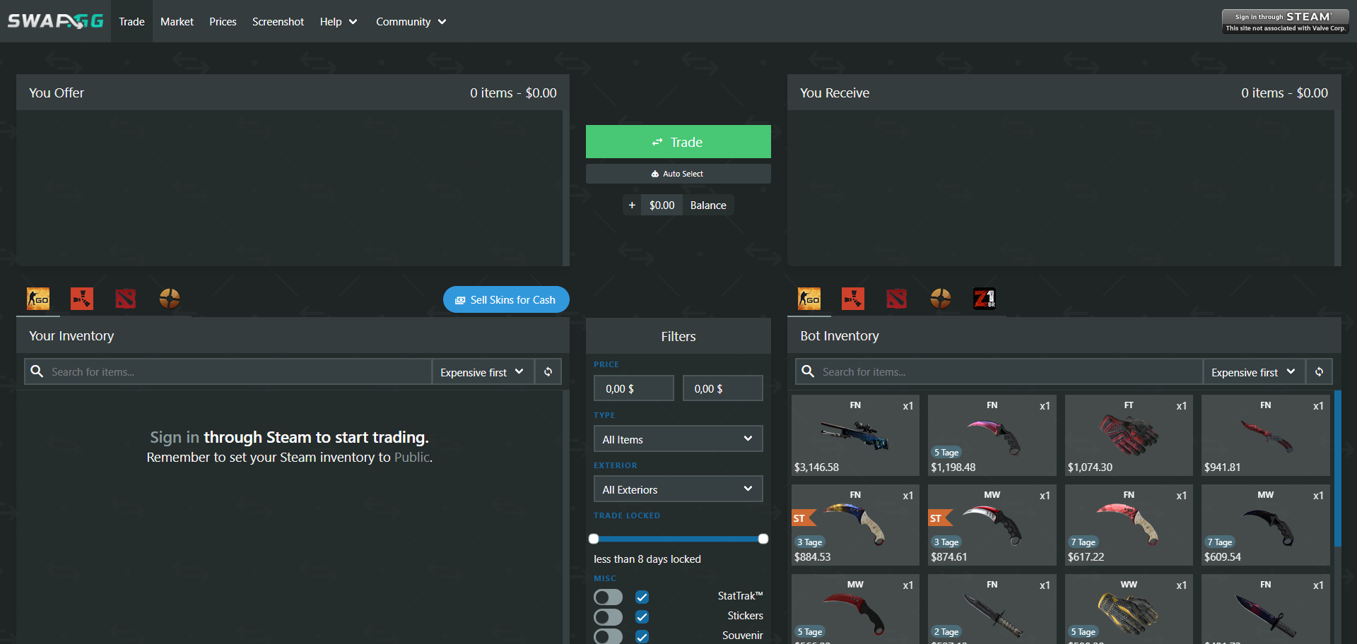 Swap.gg Review Screenshot