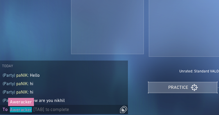 Using the Whisper feature in Valorant