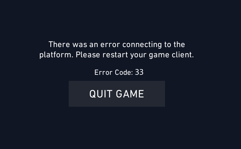 Valorant Error Code 33