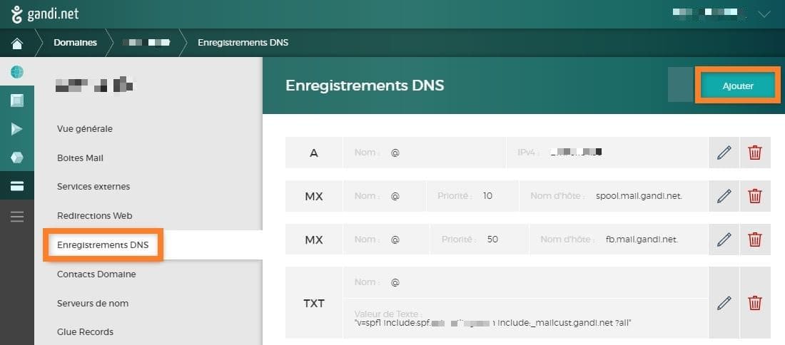 enregistrement DNS : technique