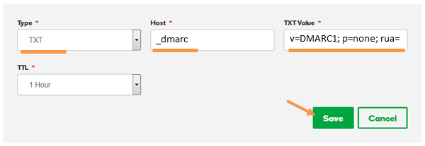 Ajout norme DMARC Godaddy
