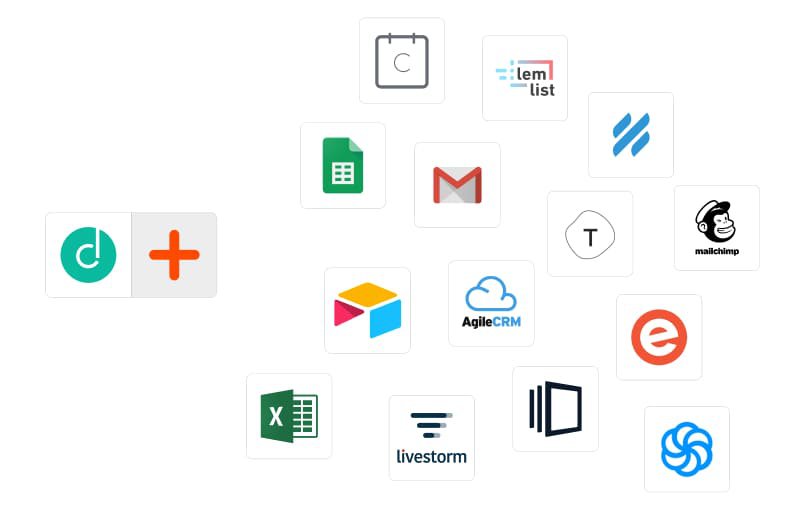 Dropcontact can be integrated into hundreds of applications thanks to Zapier