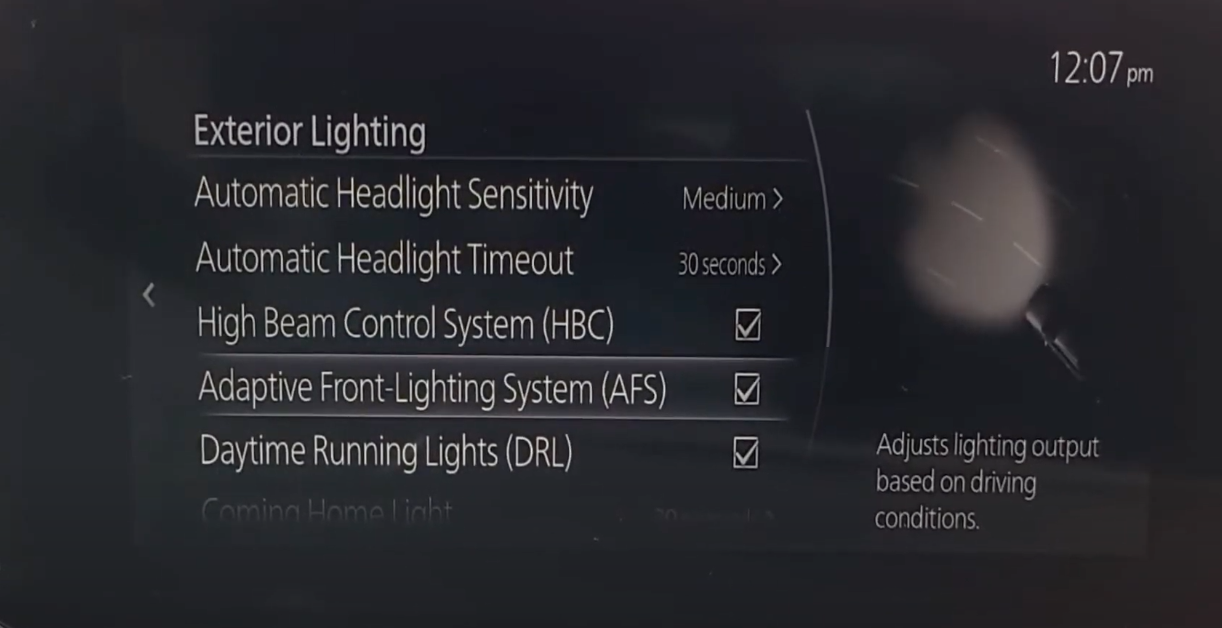 Adaptive Front Lighting — Auto Interfaces