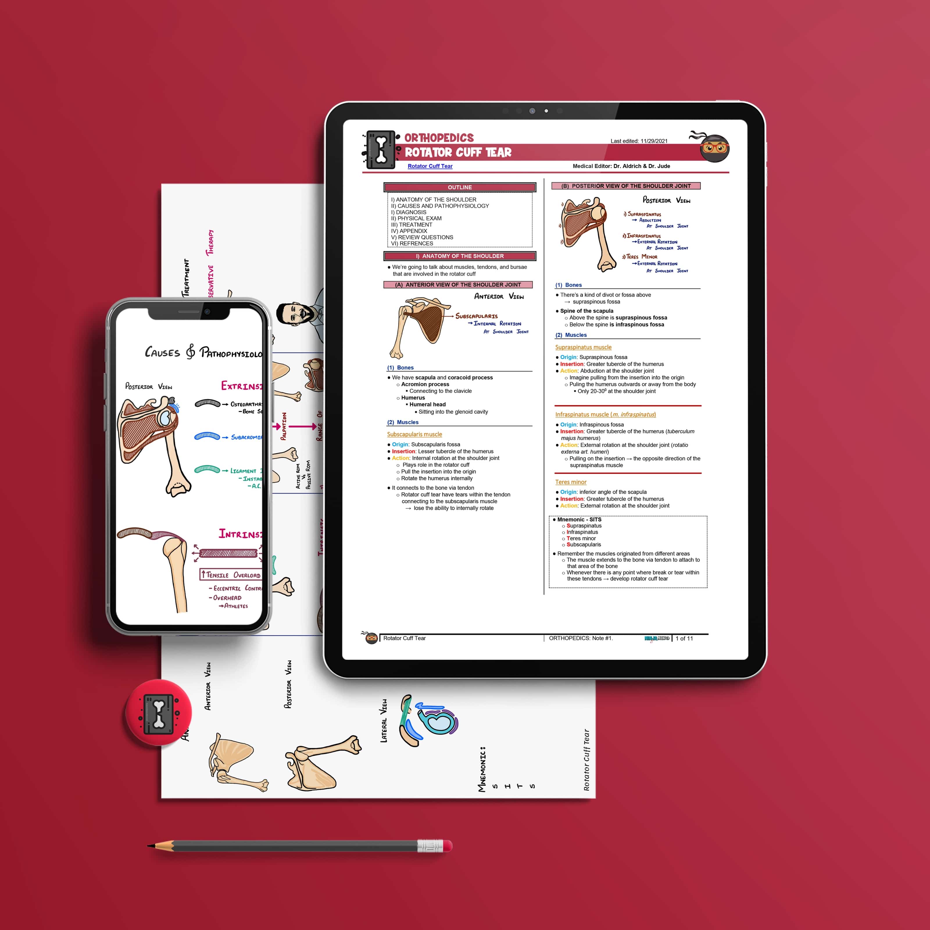 Rotator Cuff Tear Etiology, Pathophysiology, Diagnosis, Treatment and