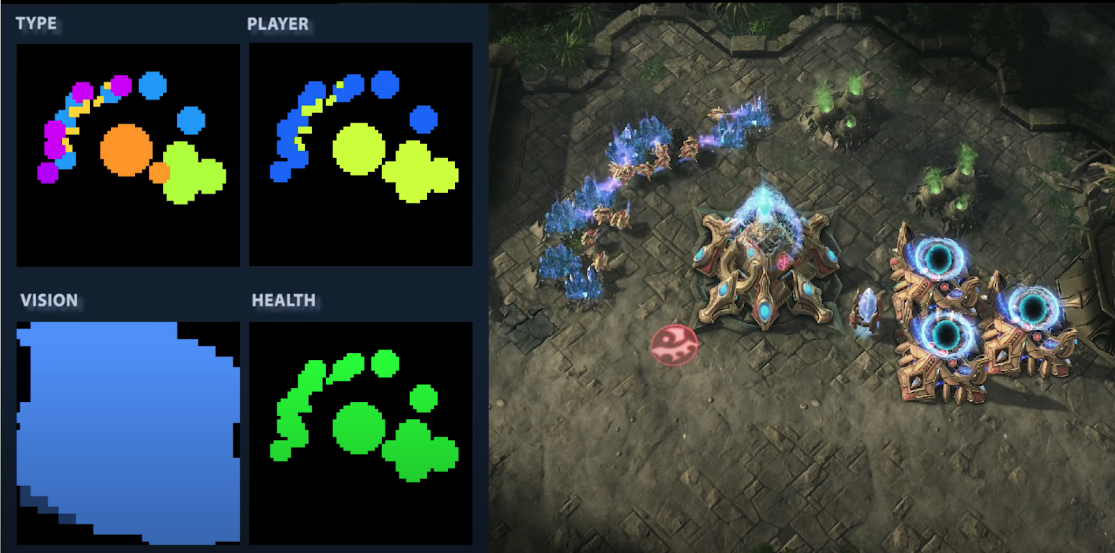 In 2016, DeepMind began building an AI to beat StarCraft II — and by the end of 2019, its AlphaStar AI reached GrandMaster level. https://www.youtube.com/watch?v=5iZlrBqDYPM