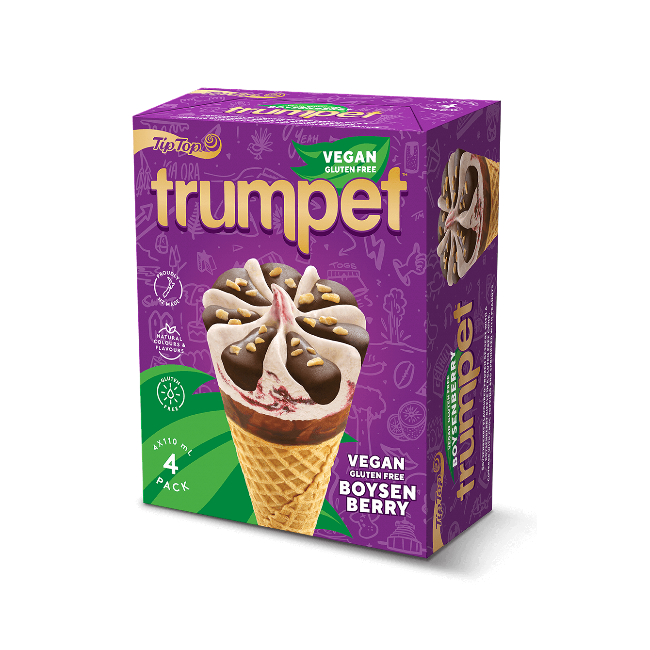 Vegan GlutenFree Boysenberry Trumpet Tip Top
