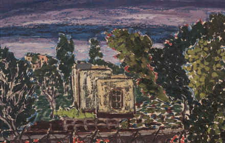 Inji Efflatoun, Prison, 1960 – huile sur toile – 48 x 68 cm – May Moein Zeid & Adel Youssry Khedr/MMZAYK Collection, Le Caire